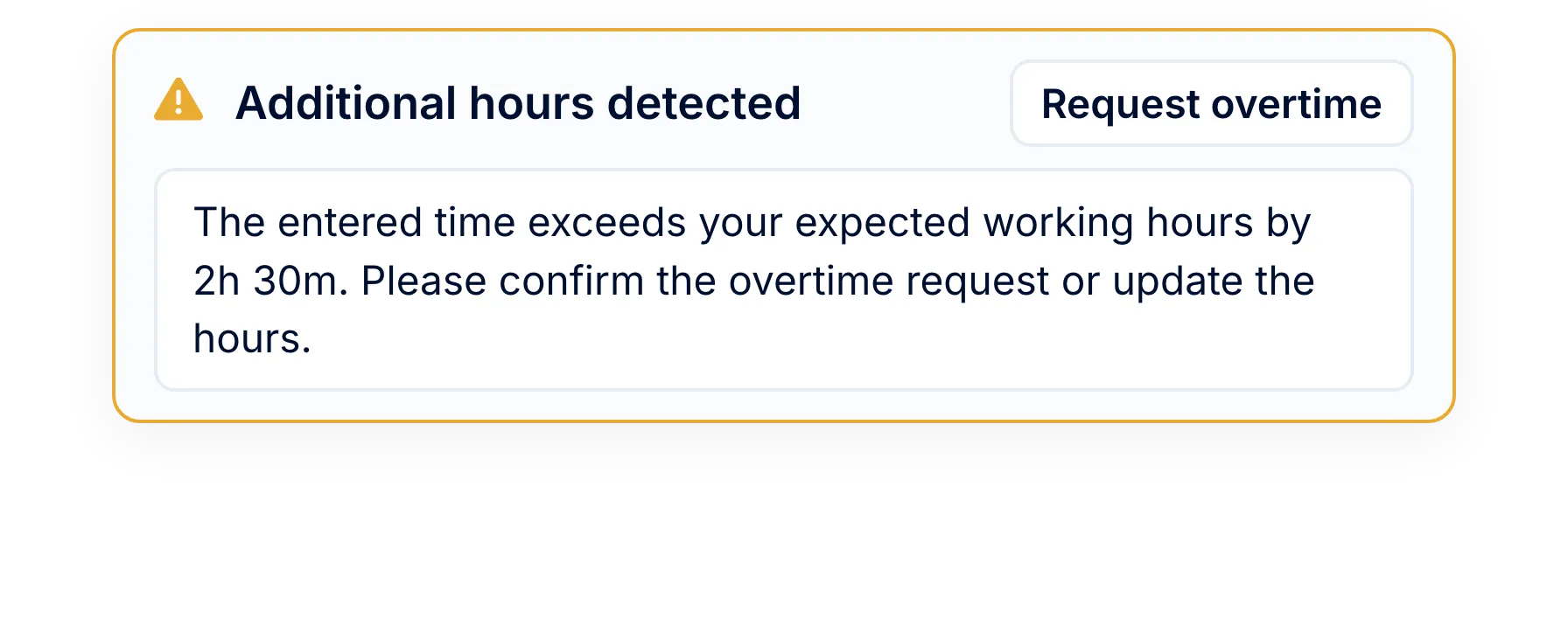 For employees: requests from the timesheet