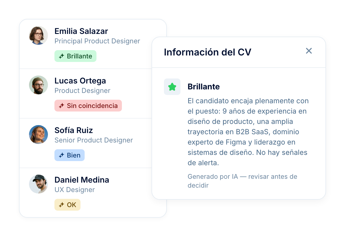 Preselección de currículums con IA para reclutamiento