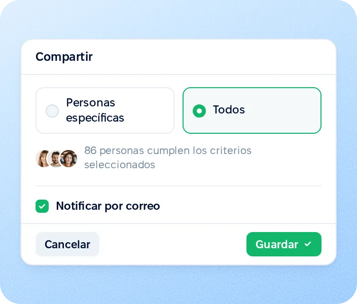Avisa a la audiencia