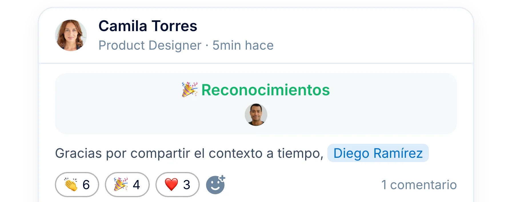 Celebrado en el feed