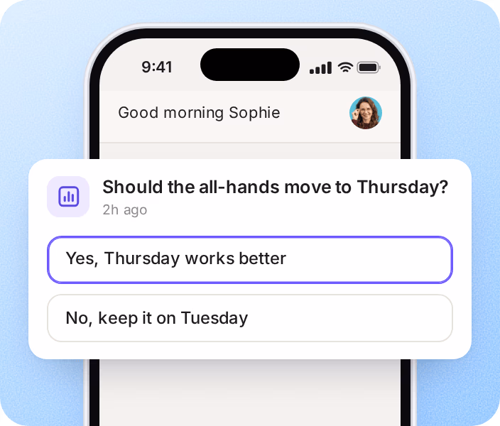 Poll answers