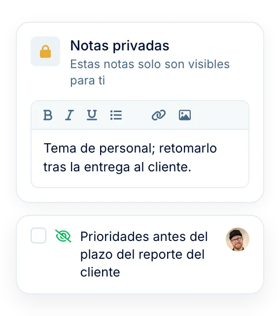 Deja fuera las notas privadas de las reuniones 1:1