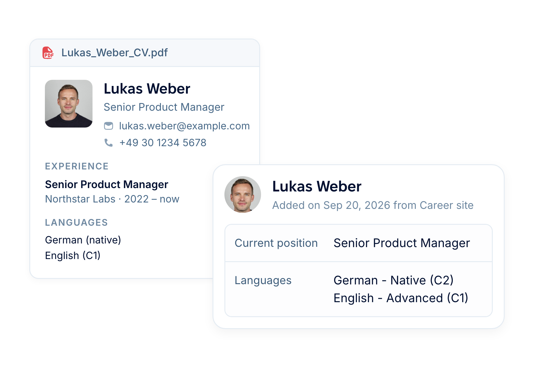 AI CV parsing that turns a CV into a candidate profile