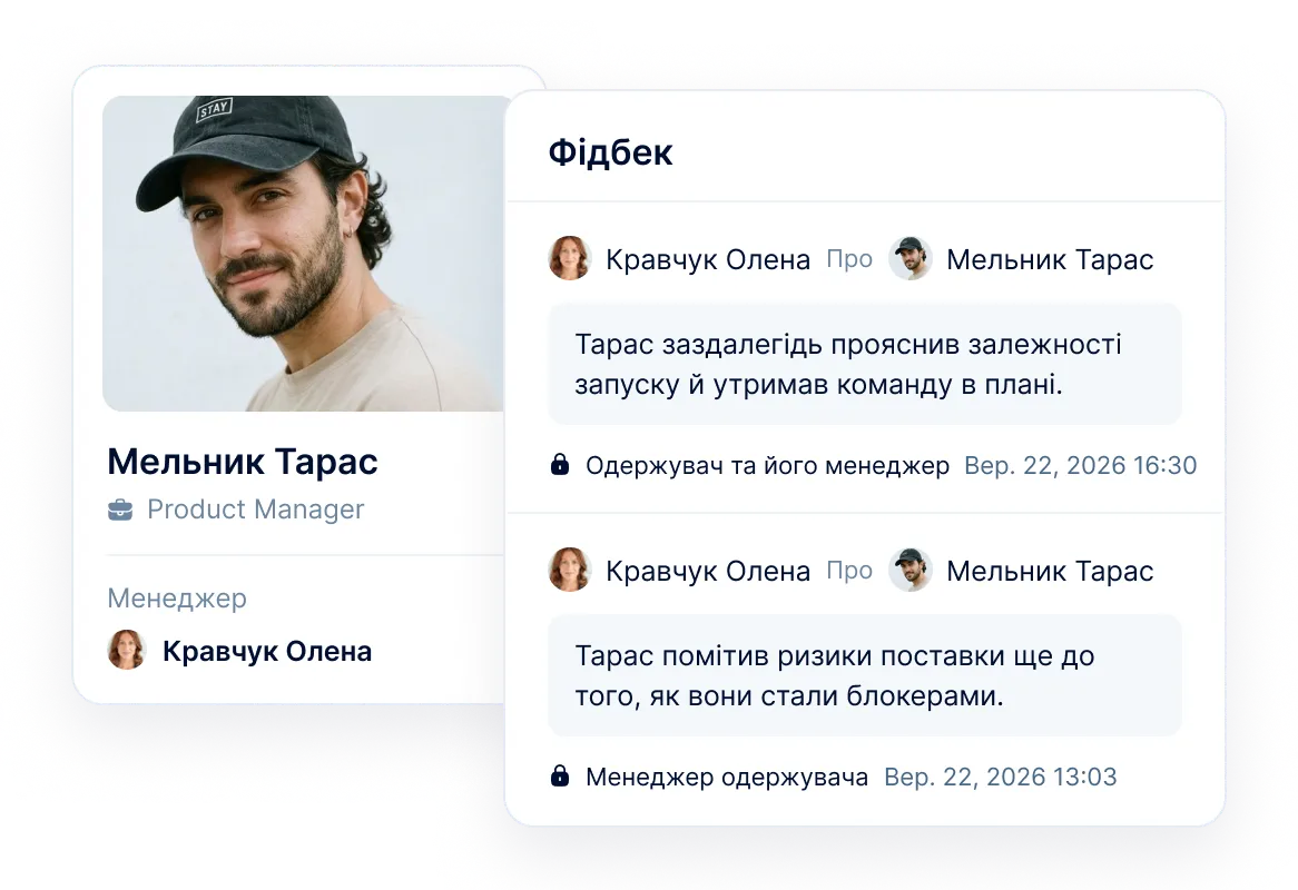 Зворотний зв’язок з окремою видимістю для кожного відгуку
