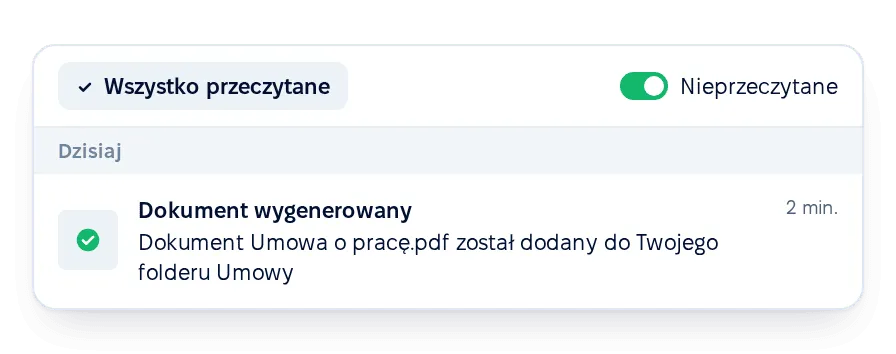 Powiadomienia o nowych dokumentach