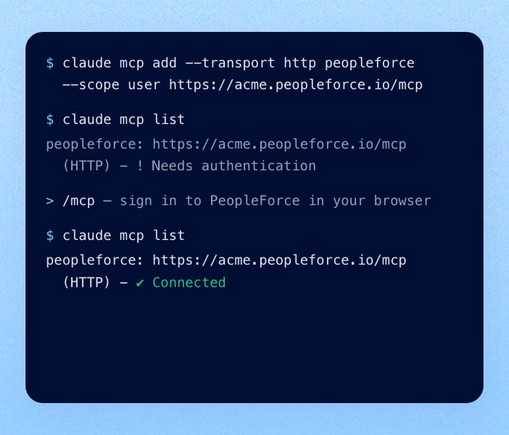 Add the server, sign in, check