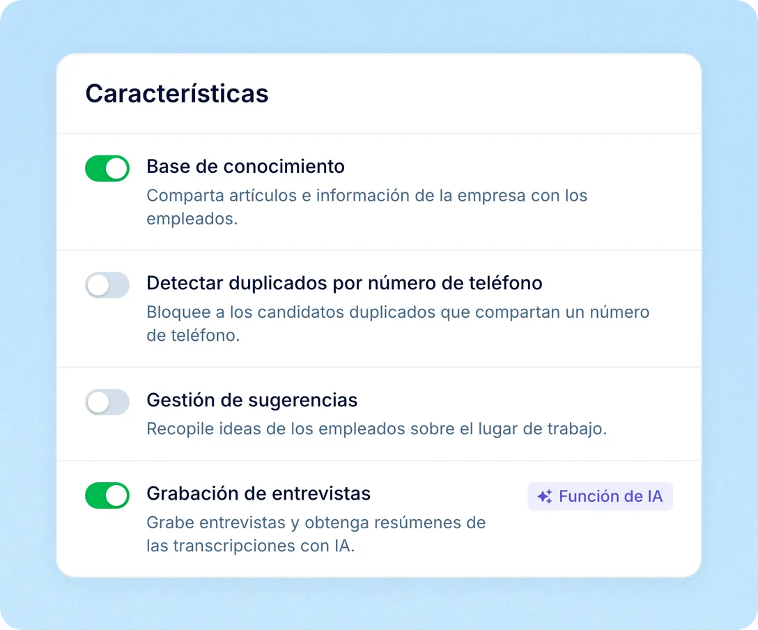 Un ajuste para toda la empresa que cubre las entrevistas de Meet y Teams