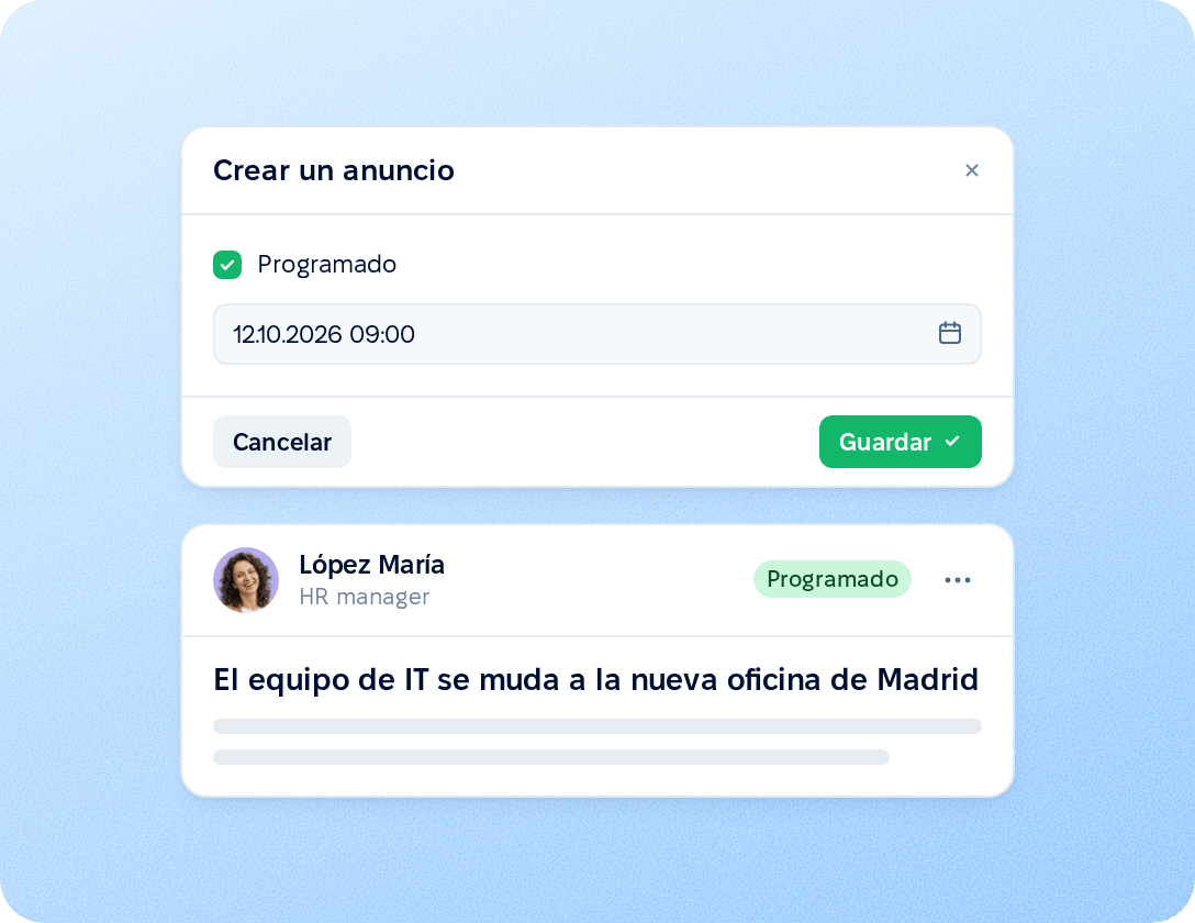 Anuncios programados