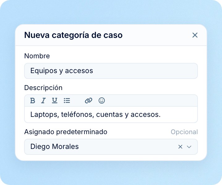 Escribe tus categorías