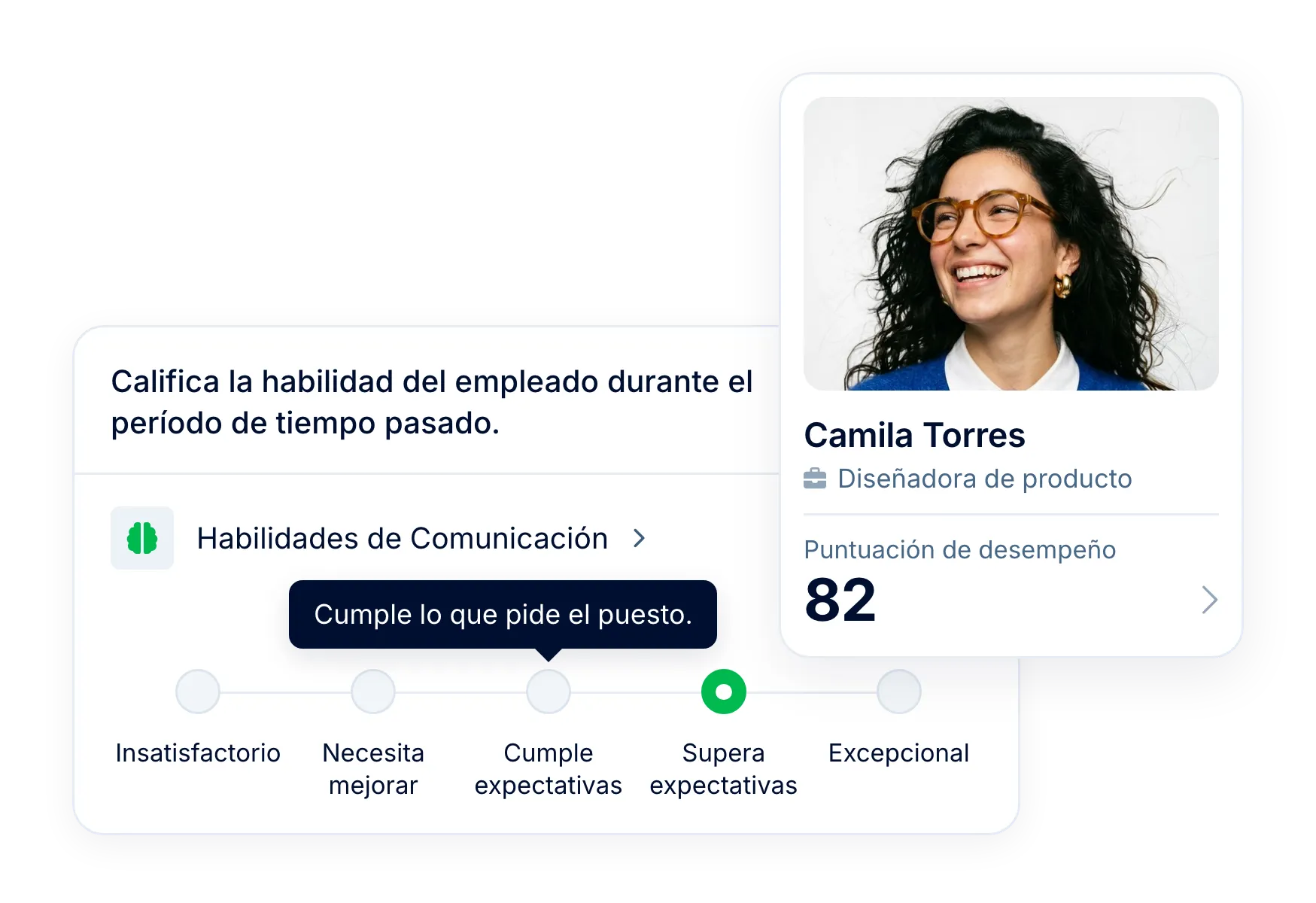 Gestión de competencias con una sola escala