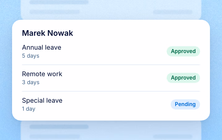Leave and remote work requests