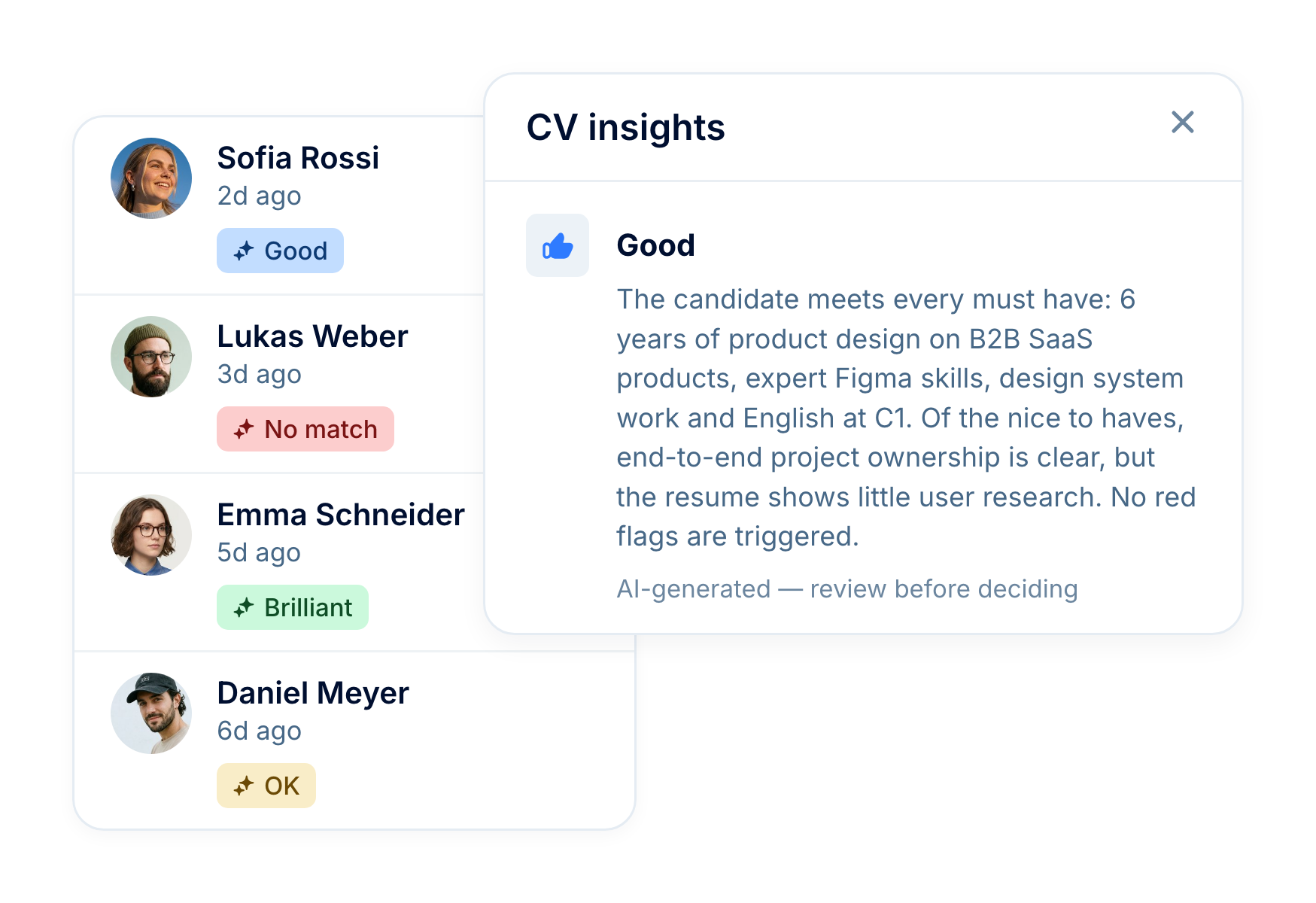 AI candidate scoring
