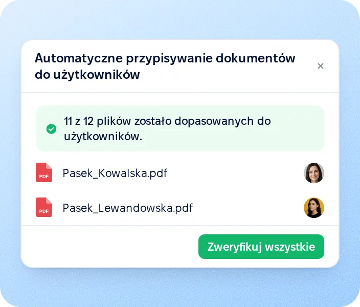 Automatyczne dopasowanie do pracowników