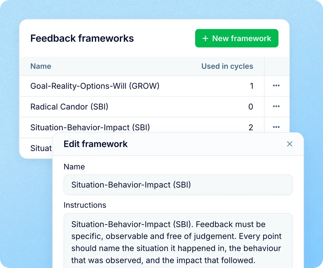 Your standard for good feedback