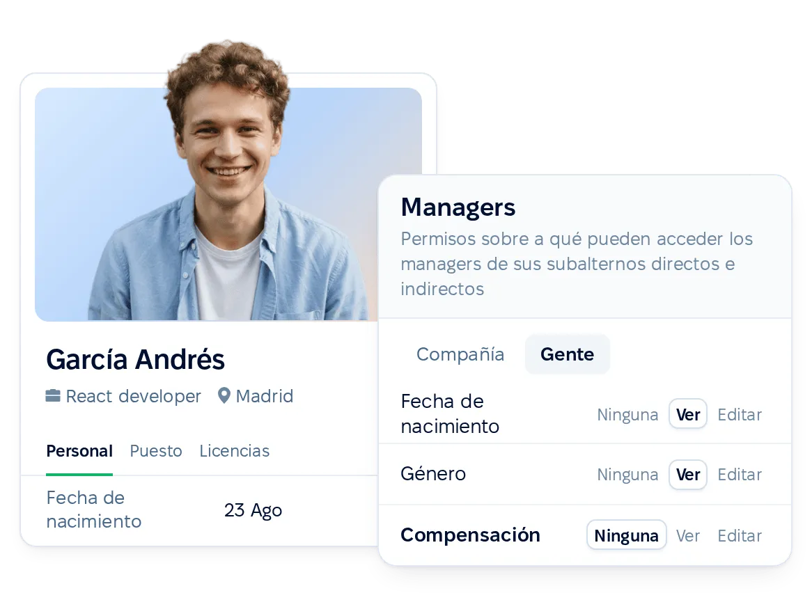 Seguridad de datos de RR. HH. con reglas de acceso hasta cada campo del empleado