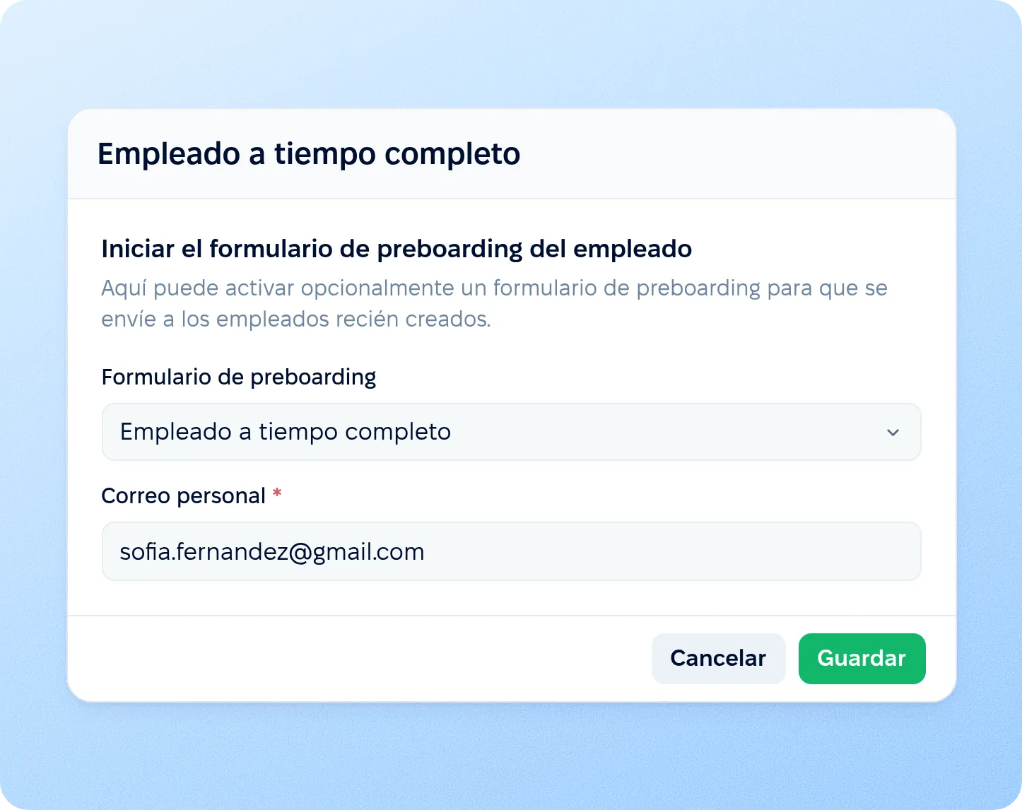 Formulario de contratación