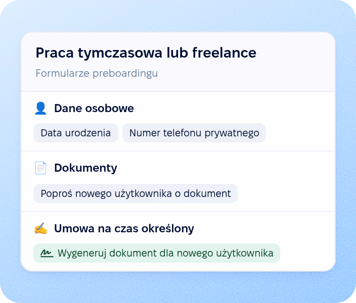 Praca tymczasowa lub freelance