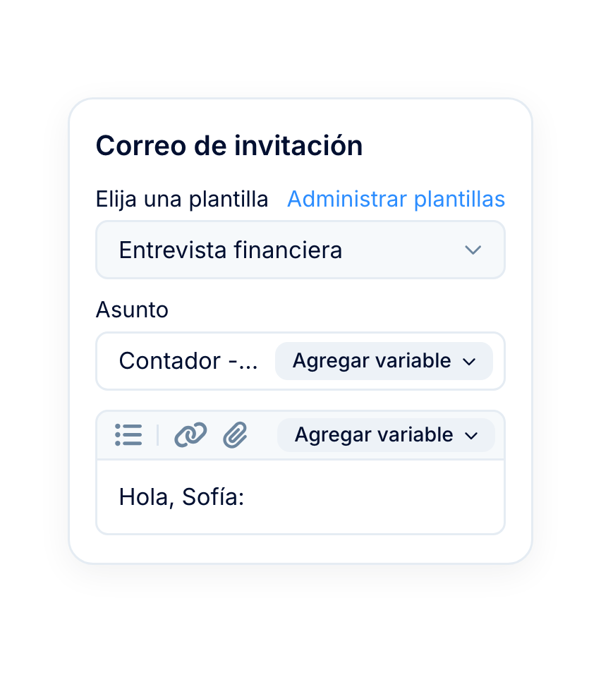 Para candidatos: una invitación clara