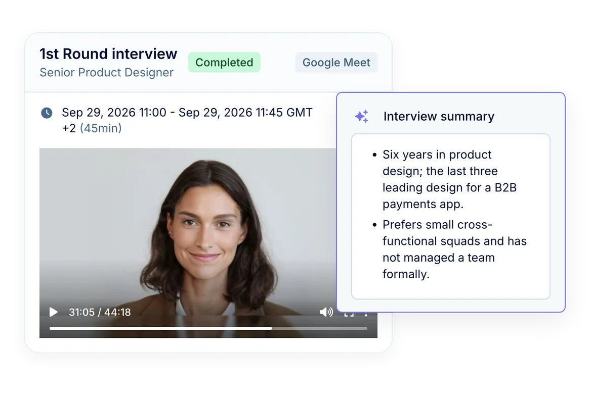 AI interview notes for your Google Meet and Microsoft Teams interviews