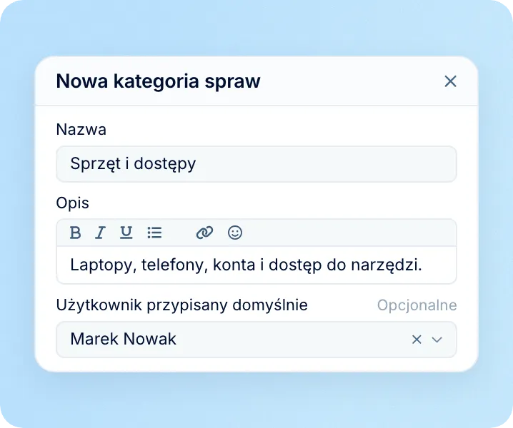 Lista kategorii