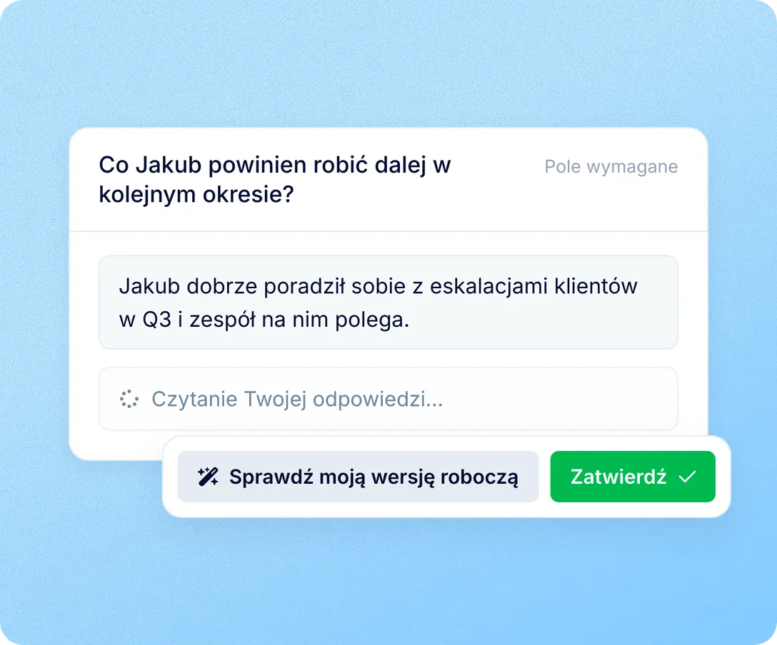 Feedback, w którym wciąż słychać osobę, która go napisała