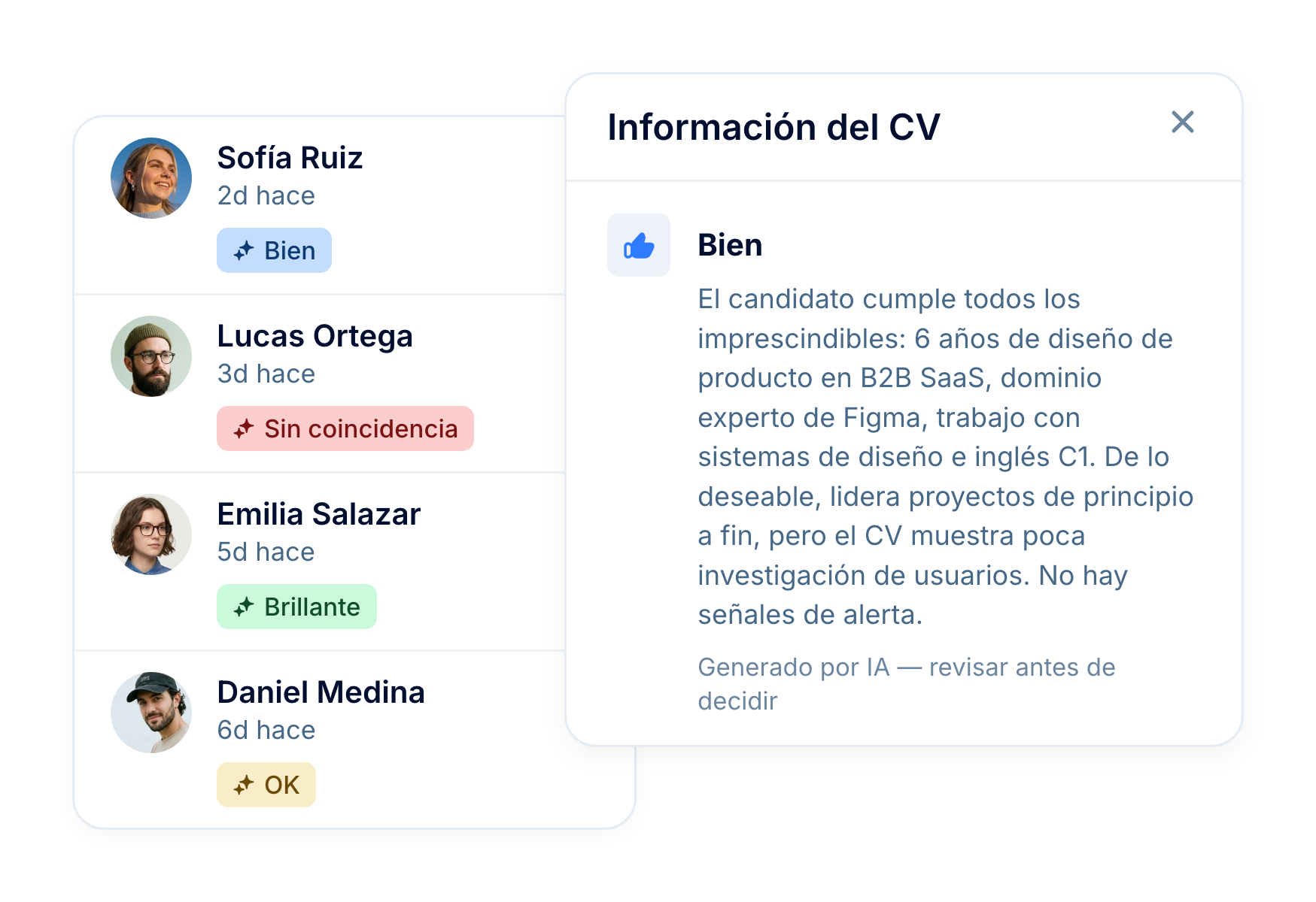 Puntuación de postulaciones con IA