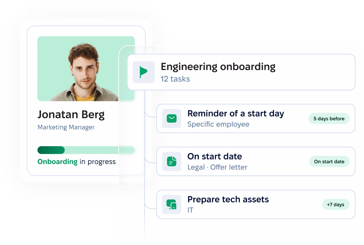 Every new hire, ready before day one