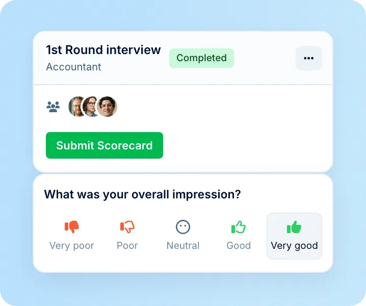 Each interviewer submits