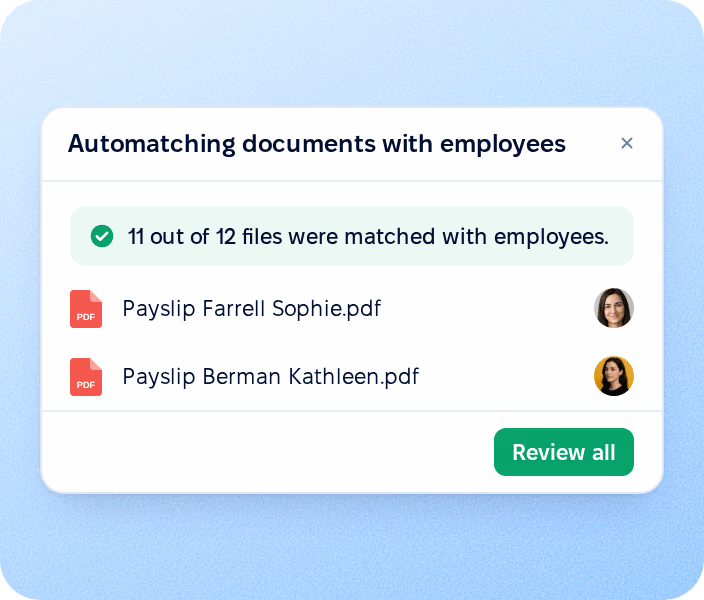 Automatic employee matching
