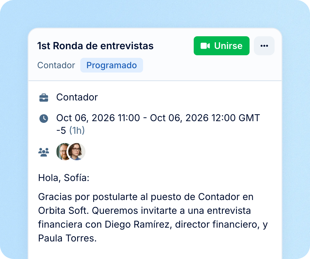 Invitaciones enviadas y eventos creados