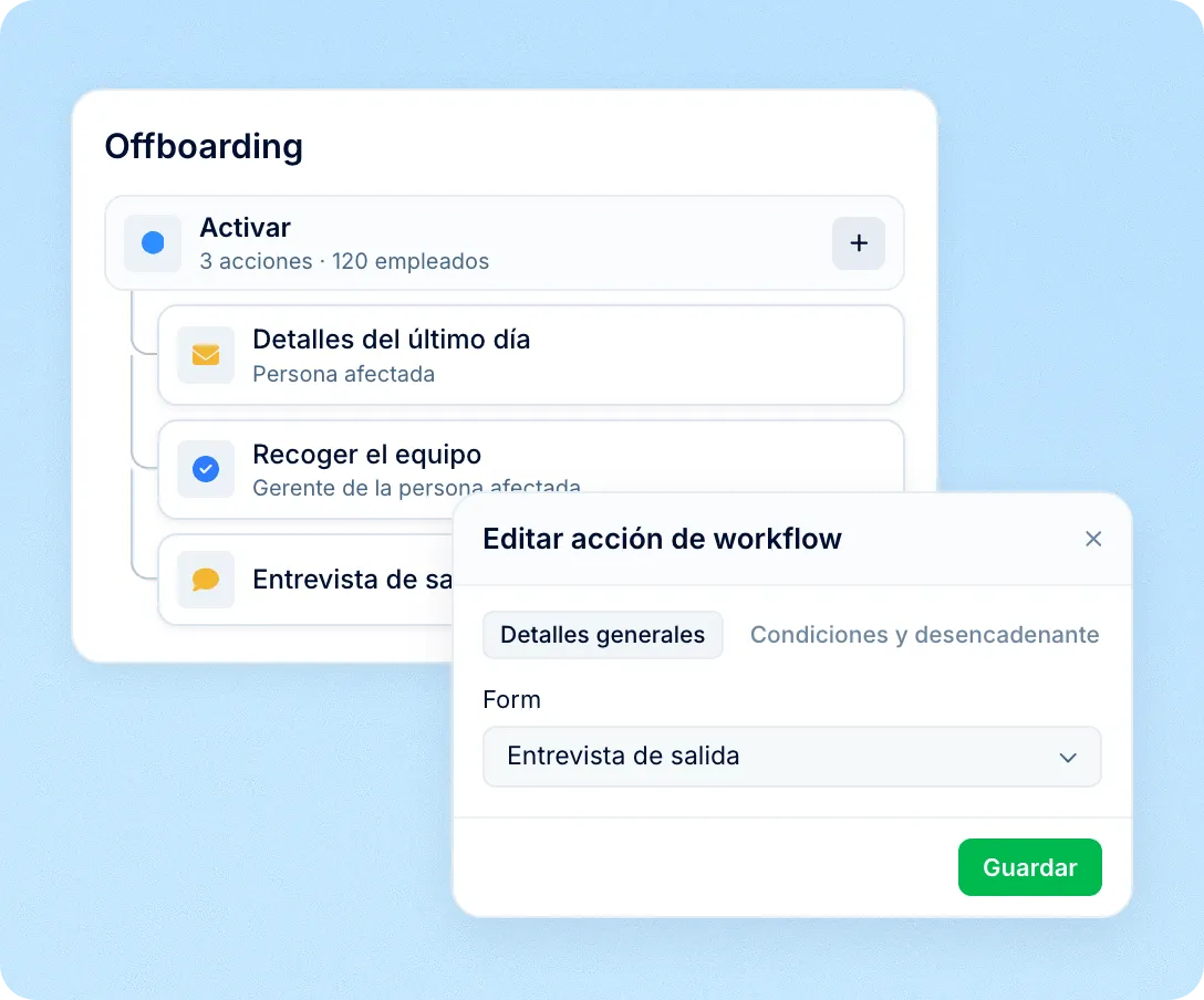 Paso de encuesta en los workflows de colaboradores
