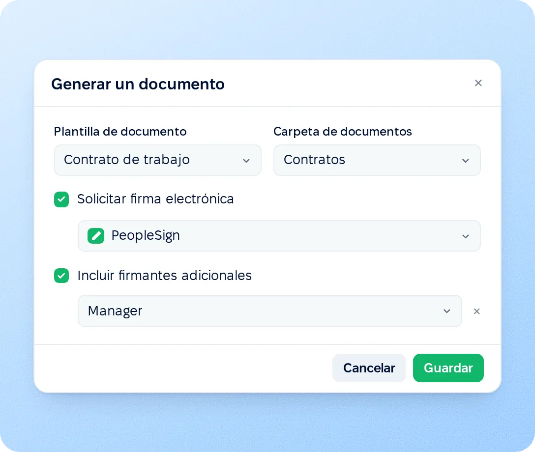 Automatización de documentos en workflows y contratación