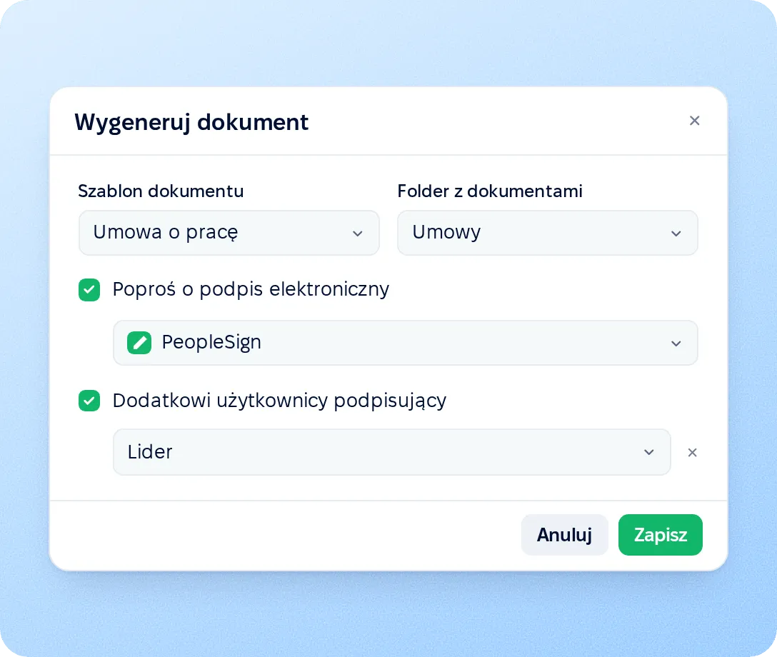 Automatyzacja dokumentów w workflow i rekrutacji