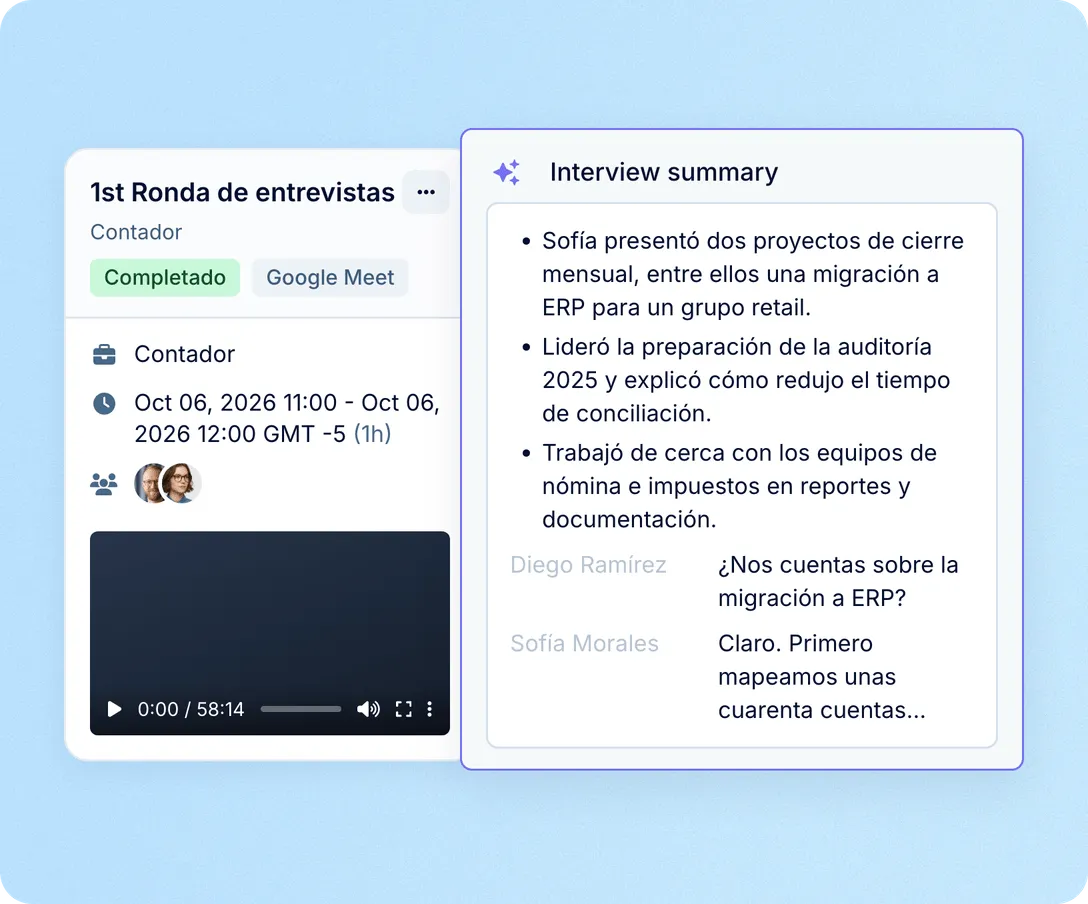 Grabación y resumen con IA después de la llamada