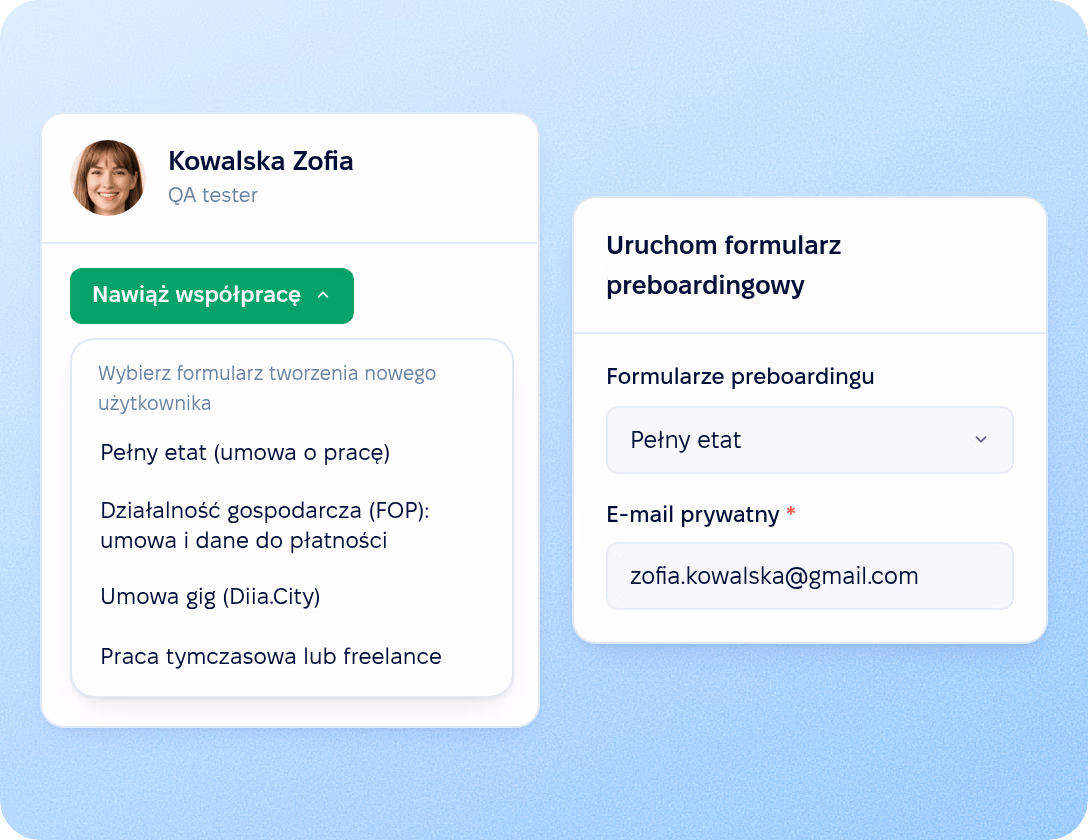 Automatyczna wysyłka z formularza nowego użytkownika