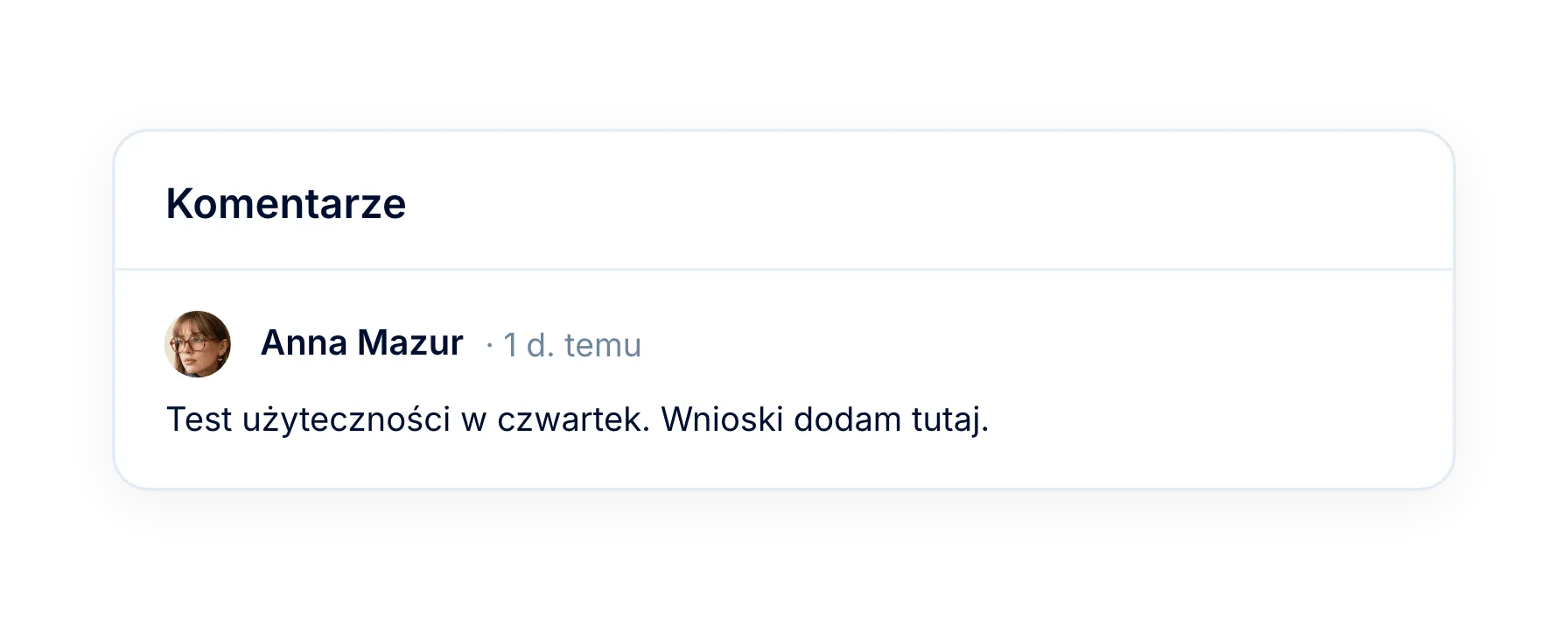 Komentarze zostają przy planie