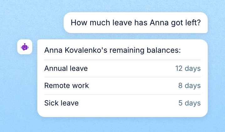 How much leave someone has left
