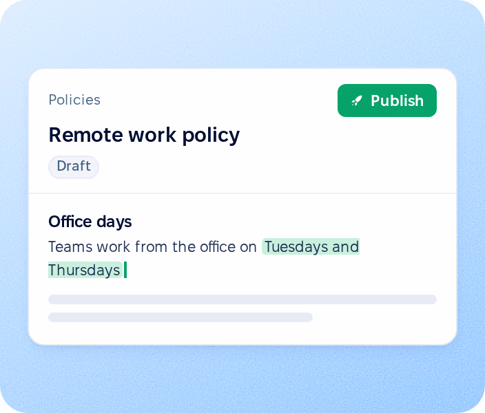 Update the policy