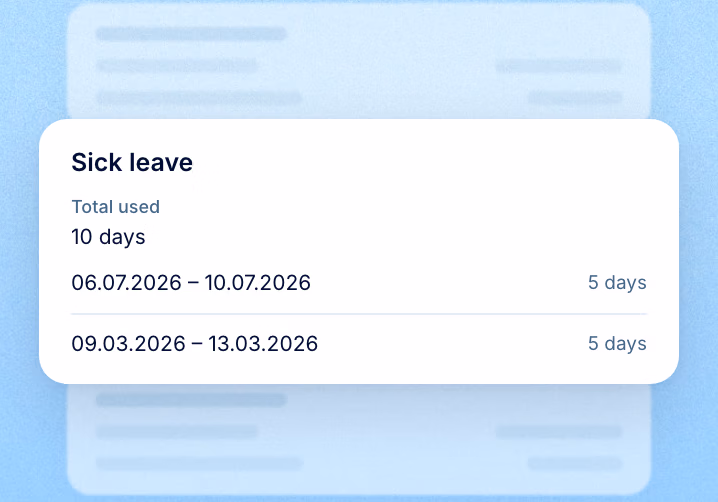 Sick leave from ZUS also reaches PeopleForce