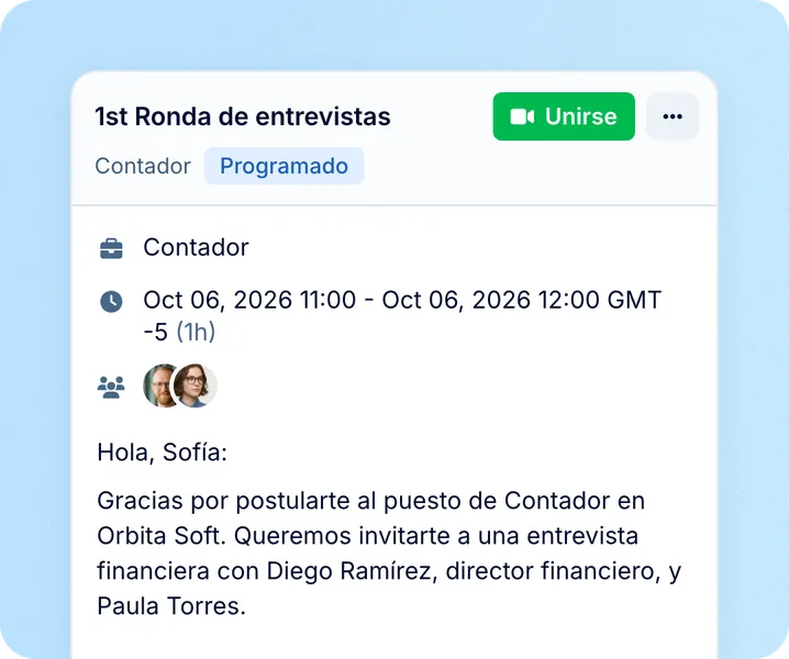 Invitaciones enviadas y eventos creados