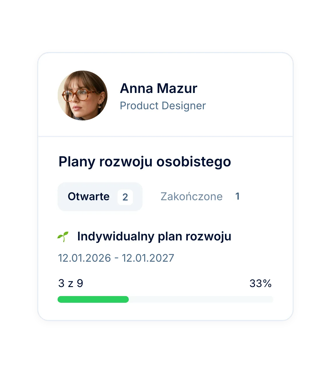 W profilu pracownika