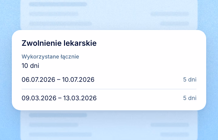 Zwolnienia lekarskie z ZUS trafiają także do PeopleForce