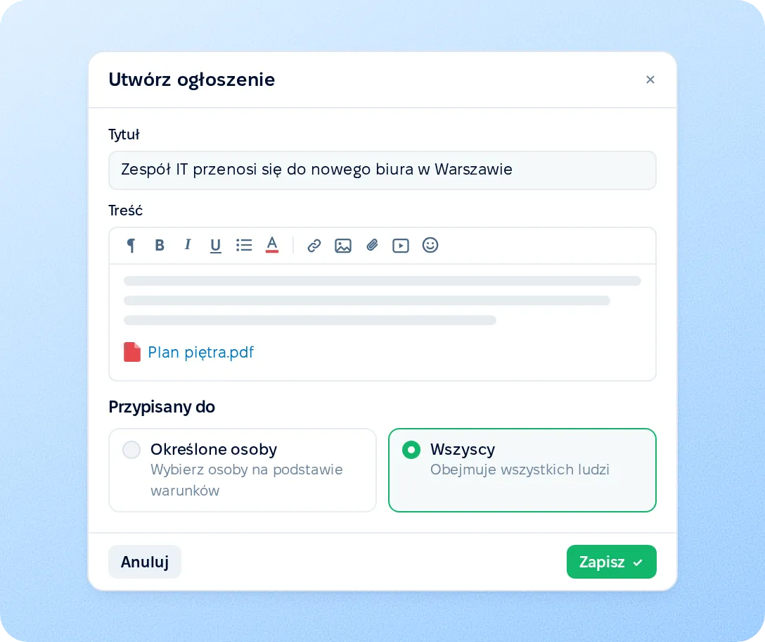 Aktualności i komunikaty firmy