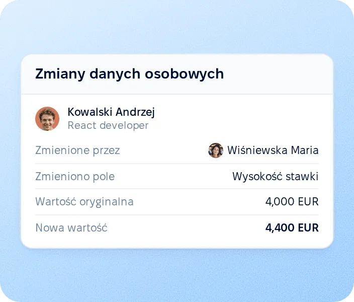 Zmiany danych osobowych