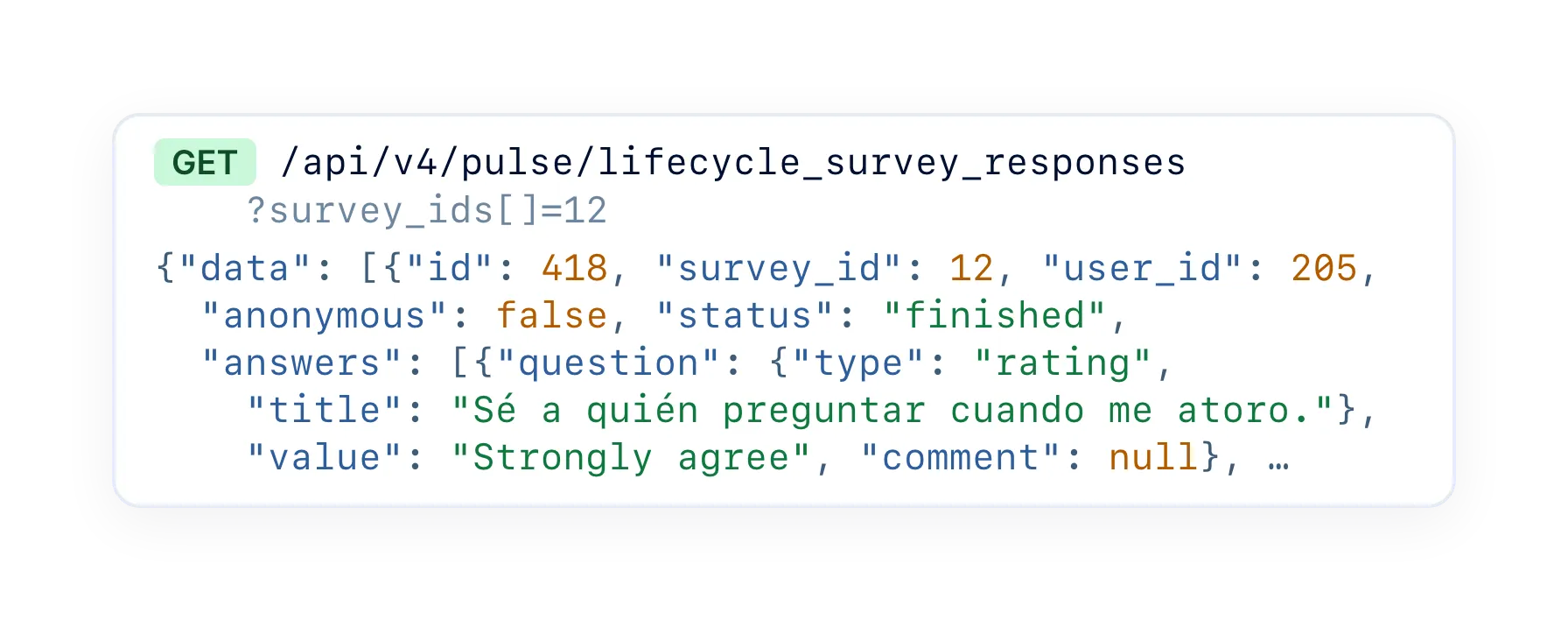 Respuestas a través de la API