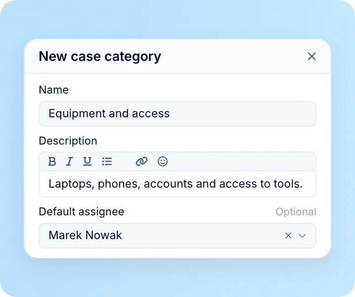 Write your categories