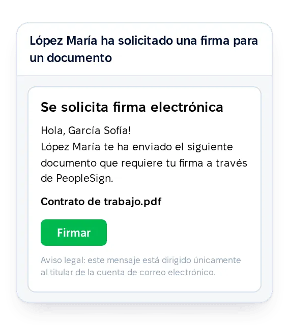 Firma desde el enlace del email