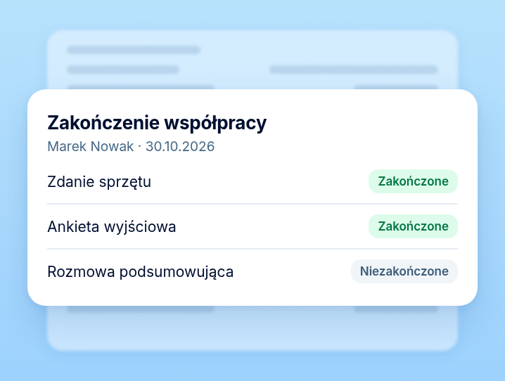 Offboarding prowadzony z jednego miejsca
