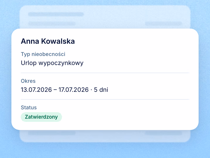 Wnioski urlopowe rozpatrywane w PeopleForce