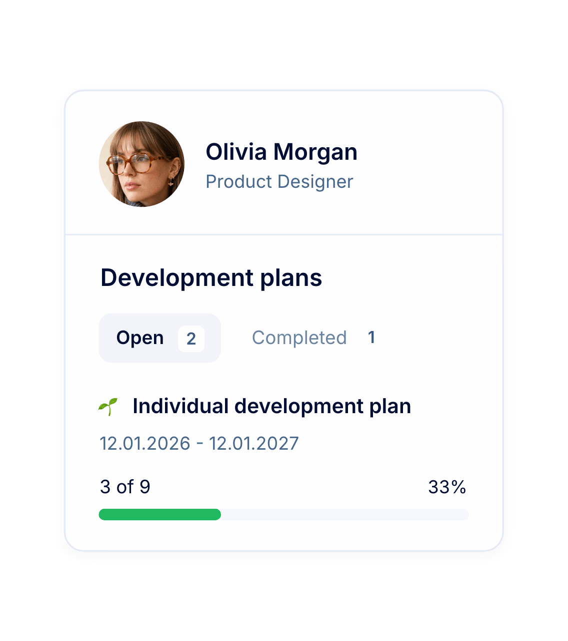On the employee’s profile